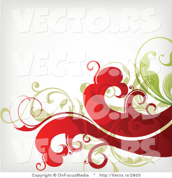 Vector of Leafy Floral Vines Background Design Version 29
