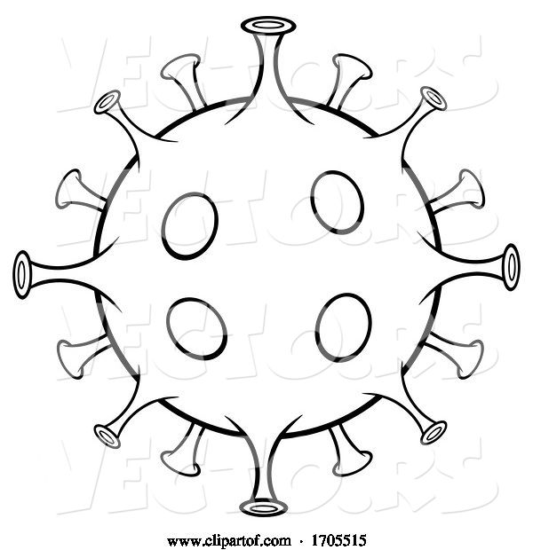 Vector of Lineart Coronavirus