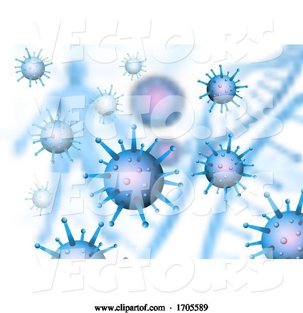 Vector of Medical Background of Virus Cells Depicting Covid 19 Pandemic