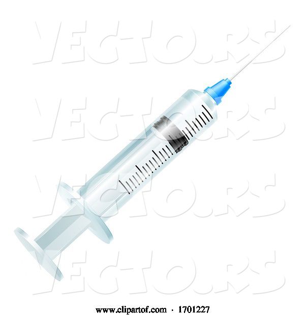 Vector of Medical Injection Needle Syringe