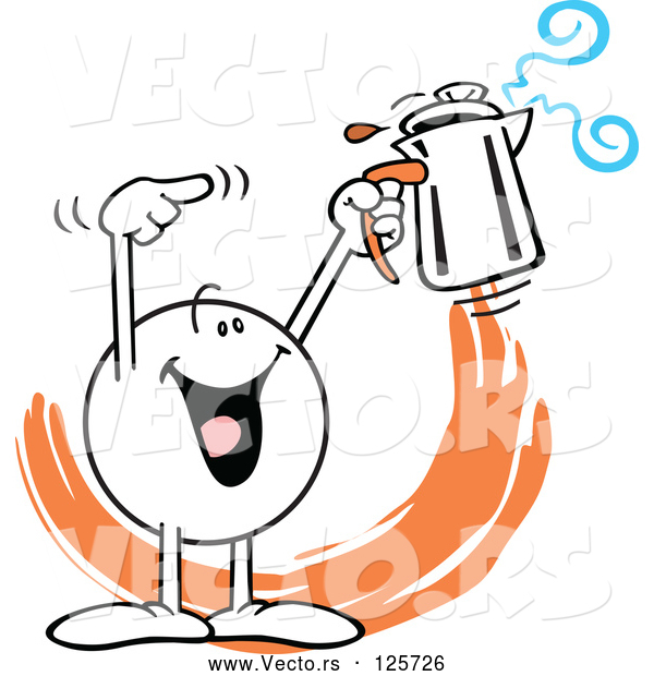 Vector of Moodie Character Holding a Percolator
