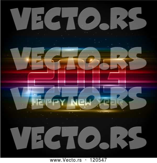 Vector of Neon Futuristic Happy New Year 2013 Background