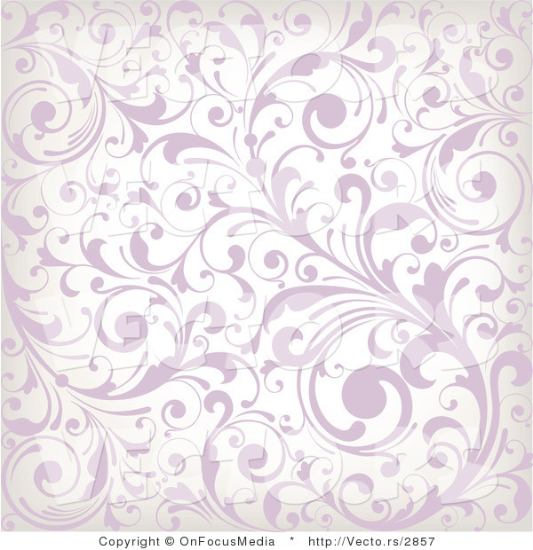 Vector of Purple and White Background Vines Pattern