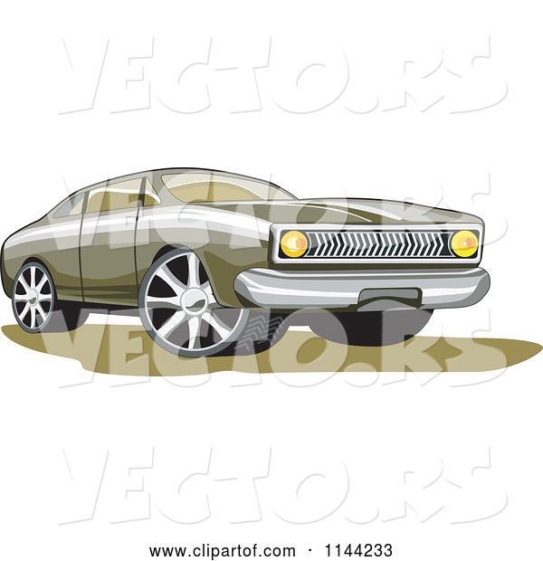 Vector of Retro Ford Fairmont Muscle Car