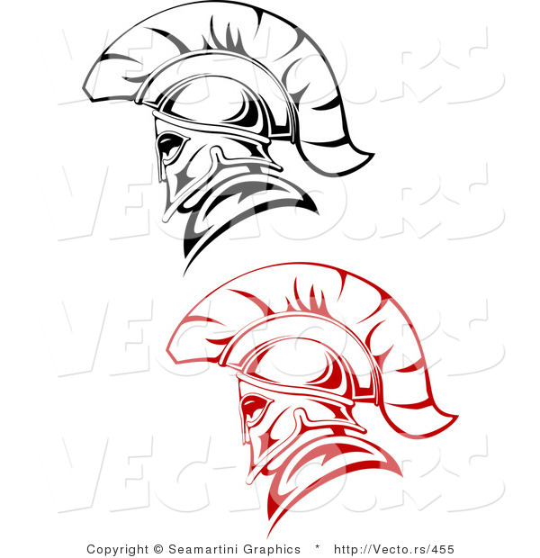 Vector of Roman Soldiers - Red and Black Version
