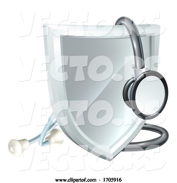 Vector of Stethoscope Shield Medical Healthcare Concept