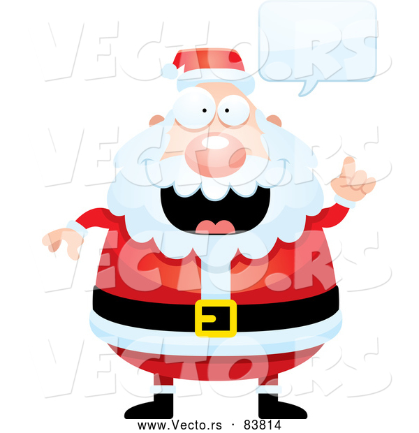 Vector of Talking Santa Claus