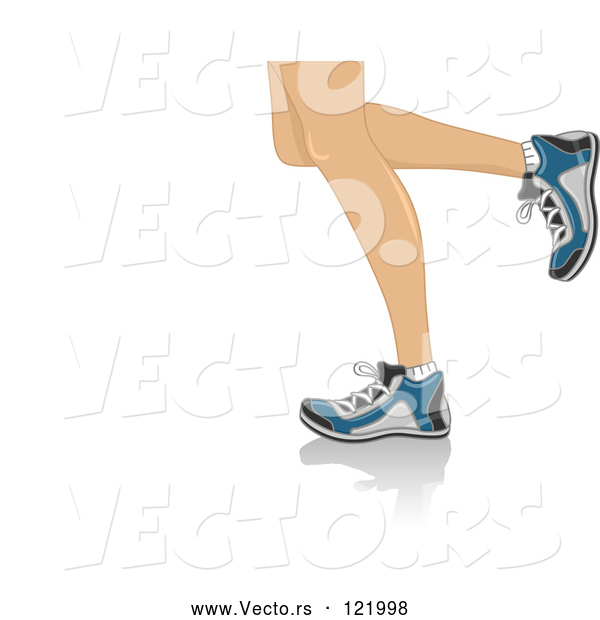 Vector of the Legs of Running Lady