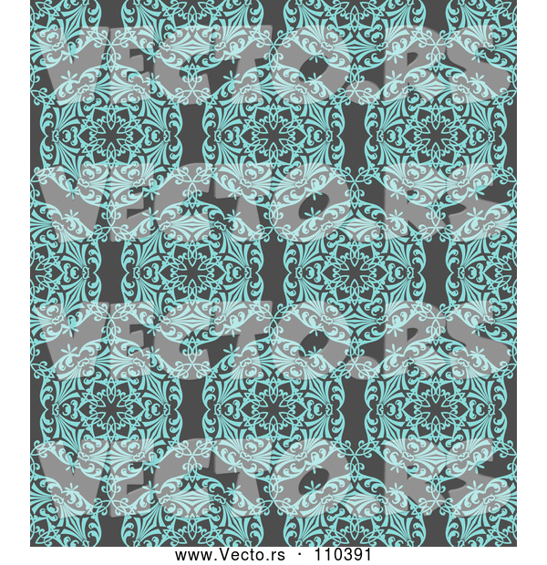 Vector of Turquoise Blue Circuolar Pattern over Gray