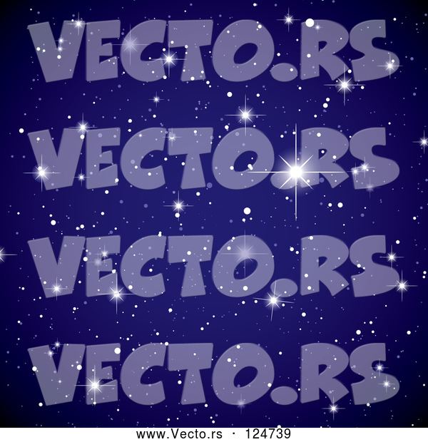 Vector of Twinkling Starry Night Sky Background