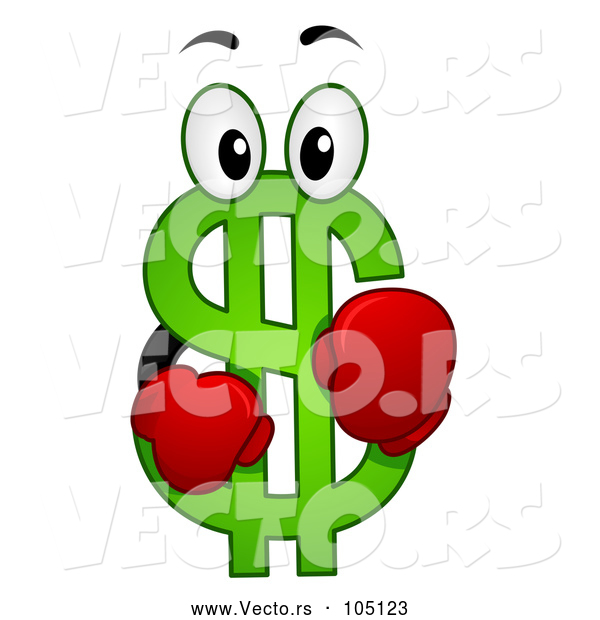 Vector of USD Dollar Currency Symbol Mascot