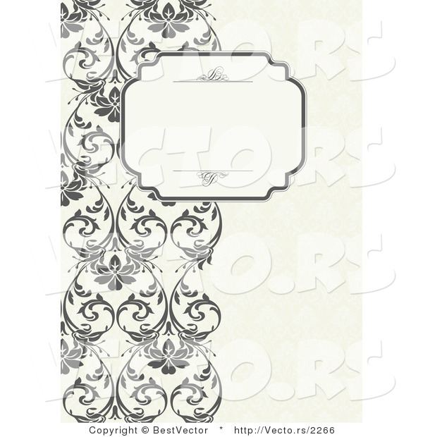 Vector of Vines Border with Blank Text Box