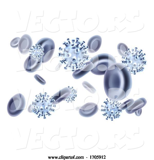 Vector of Virus Blood Cells Molecules Illustration Concept