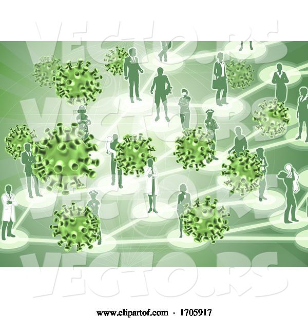 Vector of Virus Cells Viral Spread Pandemic People Concept