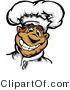 Cartoon Vector of a Friendly Spanish Chef Smiling and Wearing a Hat by Chromaco