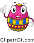 Cartoon Vector of a Happy Easter Egg Character Holding a Thumb up by BNP Design Studio