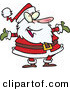 Cartoon Vector of a Happy Santa Welcoming with Arms Wide Open by Toonaday