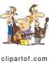 Cartoon Vector of a Male Folk Music Band by Toonaday