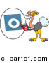 Cartoon Vector of a Ostrich Reading the Alphabet ABCs While Pronouncing the Letter 'O' by Toonaday