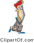 Cartoon Vector of a Sick Man Walking with Ice Pack over His Head by Toonaday