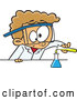 Cartoon Vector of Caucasian Boy Scientist Pouring Chemicals into a Beaker by Toonaday