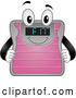 Cartoon Vector of Weight Scale Mascot Showing Fit on the Screen by BNP Design Studio