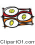 Vector of 3 Tennis Balls and Rackets by Chromaco
