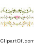 Vector of 3 Unique Ornate Floral Rule Dividers - Digital Border Collage by BNP Design Studio