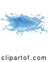 Vector of 3d Blue Water Splash by AtStockIllustration