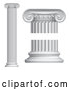 Vector of 3d Greek or Roman Columns by AtStockIllustration