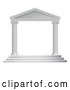 Vector of 3d White Ancient Roman or Greek Temple with Pillars Frame by AtStockIllustration