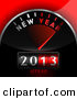 Vector of a 3d 2013 Dashboard Counter with New Year - Lets Go Text by Oligo