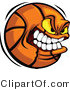 Vector of a Aggressive Basketball Mascot Gritting His Teeth by Chromaco