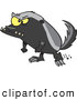 Vector of a Angry Cartoon Honey Badger Ready to Fight by Toonaday