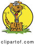 Vector of a Brown Cartoon Dog Sitting in Grass and Wearing a Stethoscope by Andy Nortnik