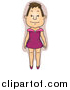 Vector of a Brunette White Man with Hair Legs, Standing in a Pink Dress by BNP Design Studio