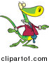 Vector of a Businessman Lizard - Cartoon Style by Toonaday