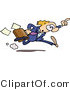 Vector of a Cartoon Businessman Running Late by Gnurf