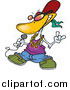Vector of a Cartoon Duck Rapper Musician by Toonaday