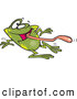Vector of a Cartoon Frog Dancing on National Dance Day by Toonaday