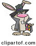 Vector of a Cartoon Gangster Easter Bunny Selling Valuable Stolen Eggs by Toonaday