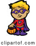 Vector of a Cartoon Kid in a Super Hero Costume by Chromaco
