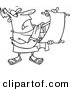 Vector of a Cartoon Roman Crier - Outlined Coloring Page by Toonaday