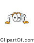 Vector of a Cartoon Tornado Mascot Peeking over a Blank Wall by Toons4Biz