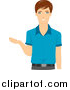 Vector of a Caucasian Male Teacher Gesturing with His Hand by BNP Design Studio