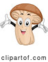 Vector of a Cheering Cartoon Mushroom Character by BNP Design Studio