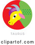 Vector of a Colorful Taurus Astrology Sign by