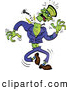 Vector of a Creepy Cartoon Frankenstein Walking Forward by Zooco