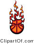 Vector of a Fire Basketball by Chromaco