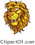 Vector of a Friendly Cartoon Male Lion Mascot Smiling by Chromaco
